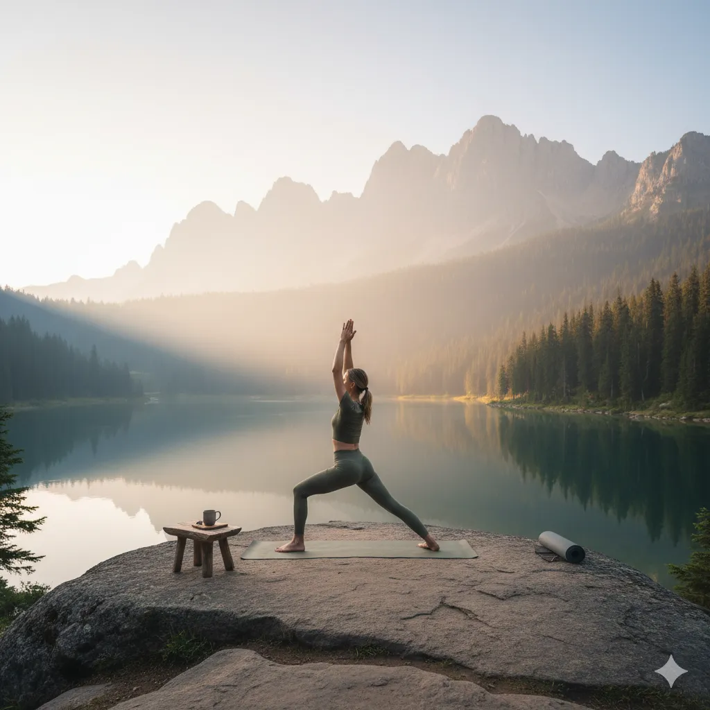 Abstract balance shapes representing effort and rest in everyday life